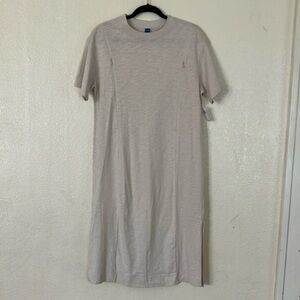 Old Navy Tan Cotton Modest Maternity Nursing Dress, S